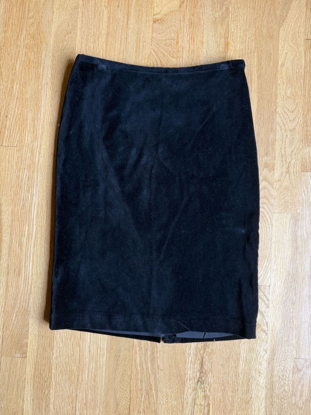 Ralph Lauren Velvet Classic Black Pencil Skirt - Women's Tailored Workwear